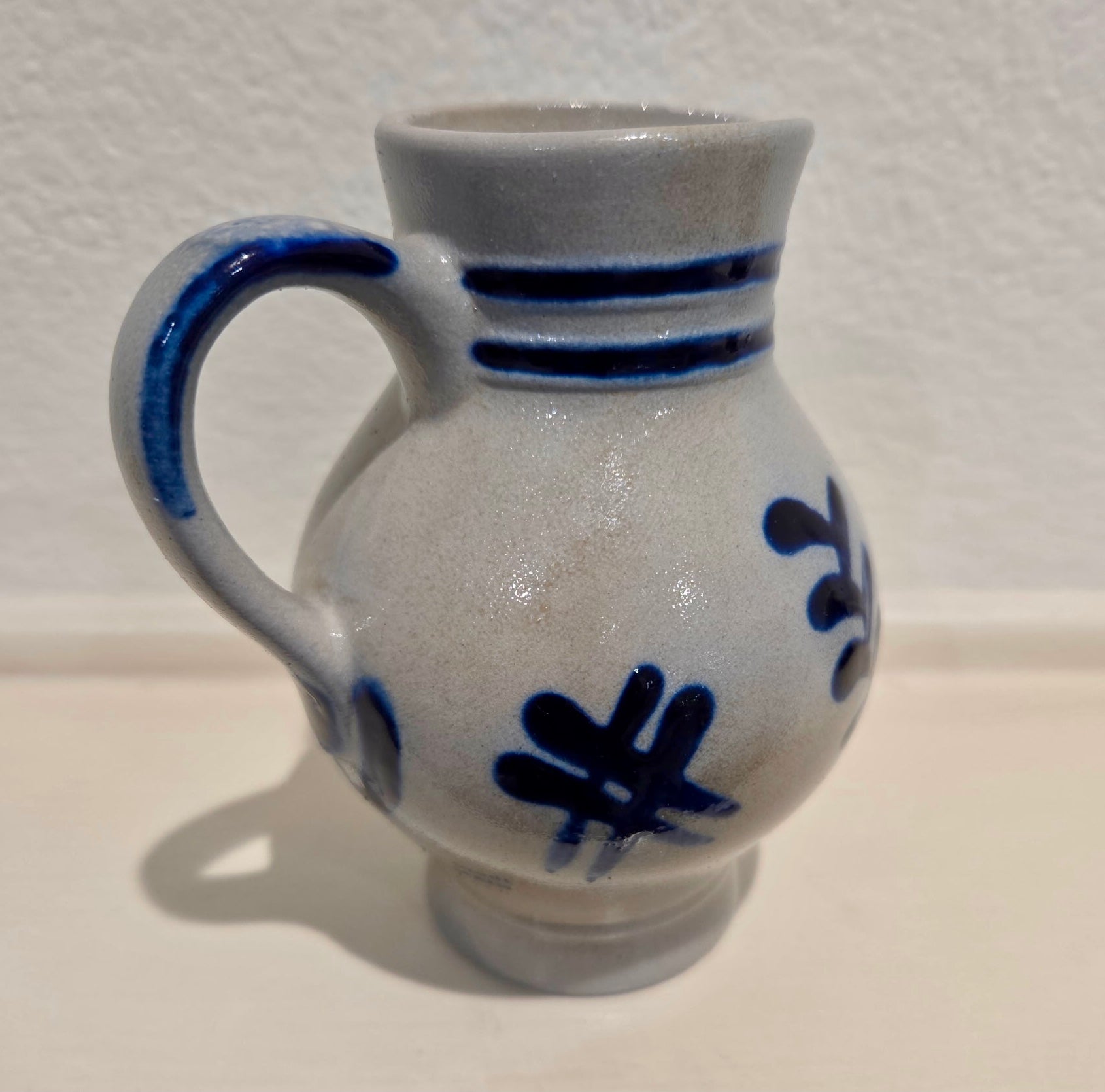 Vintage 1990s German Stoneware Pitcher