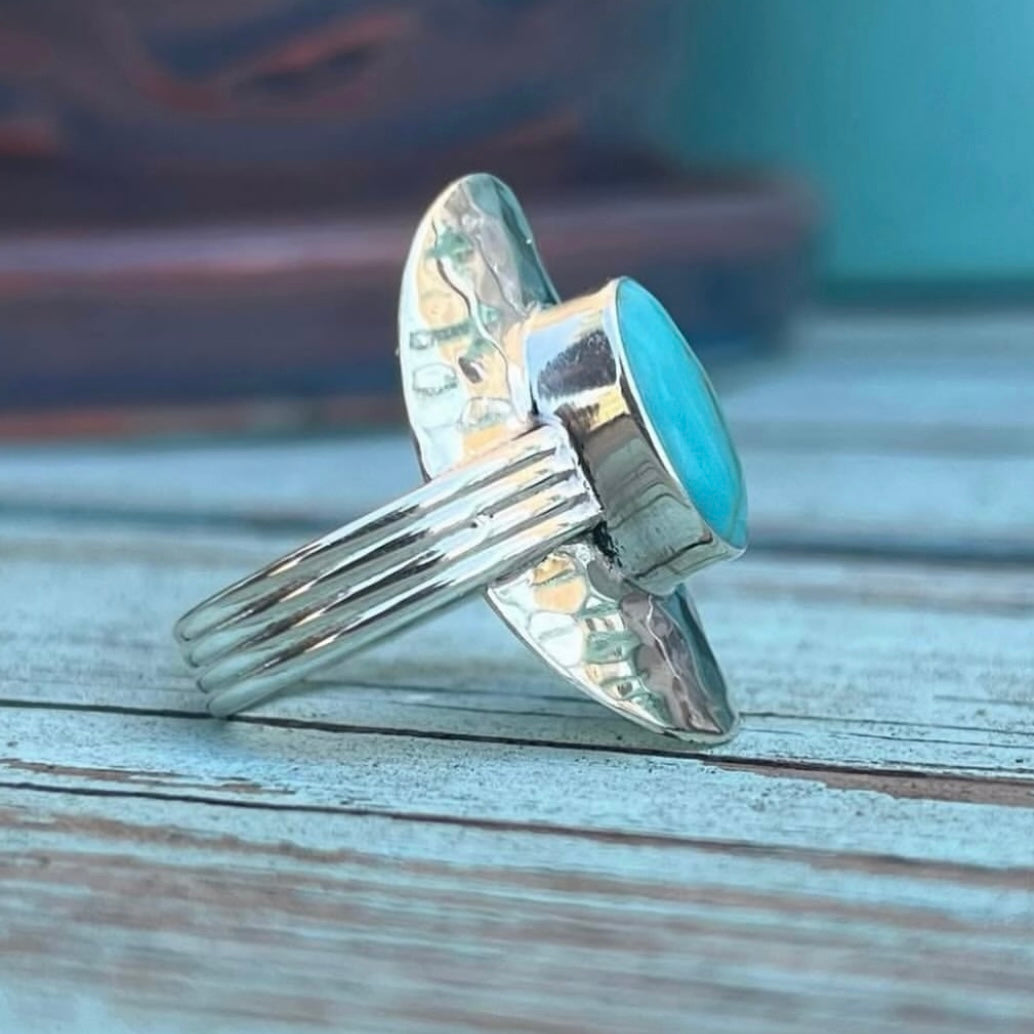 Turquoise Gemstone & Sterling Silver Ring