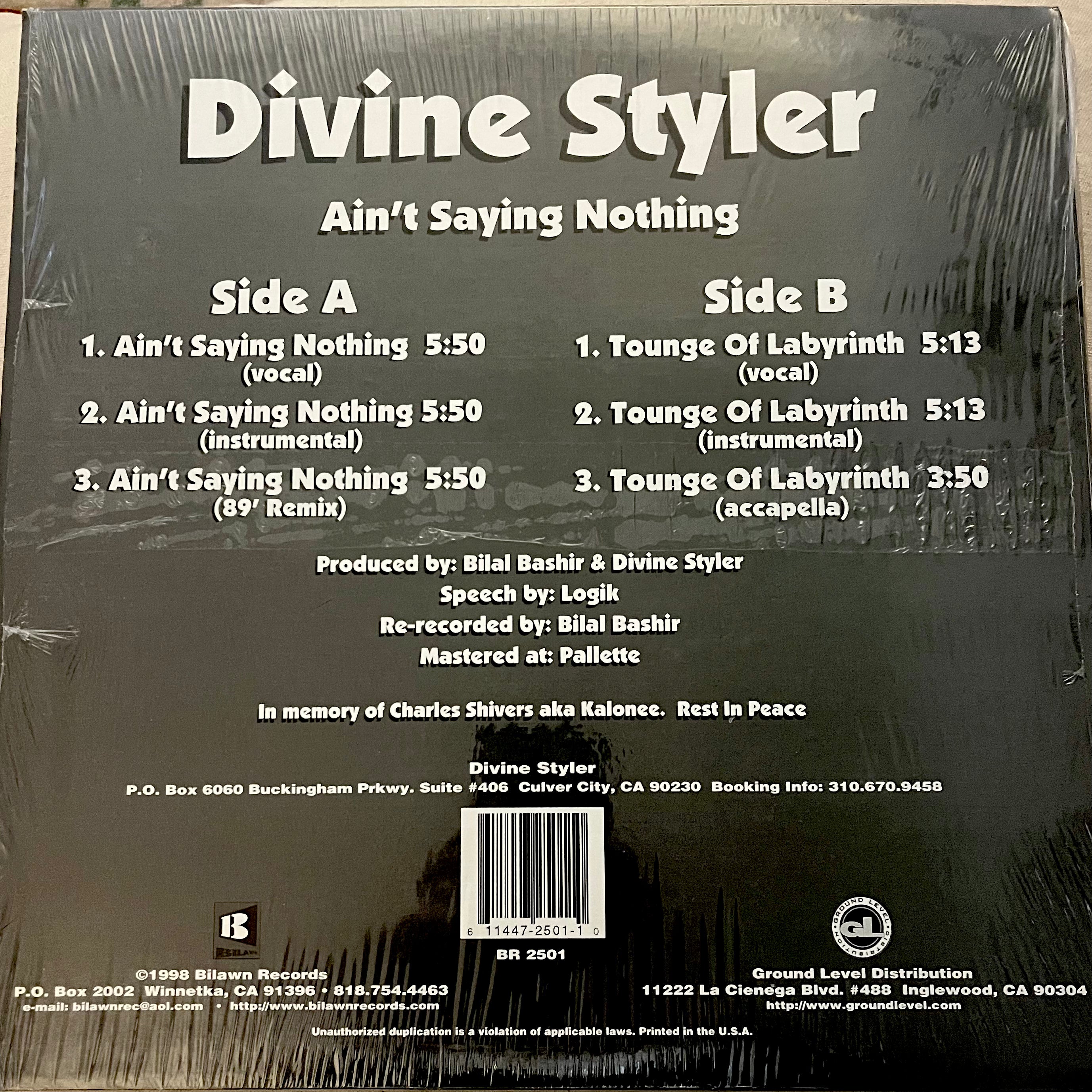 Ain't Saying Nothing - Divine Styler