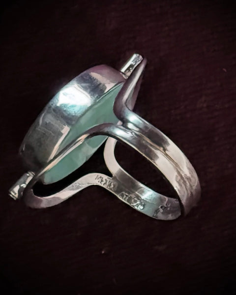 Flippable Onyx and Turquoise Ring