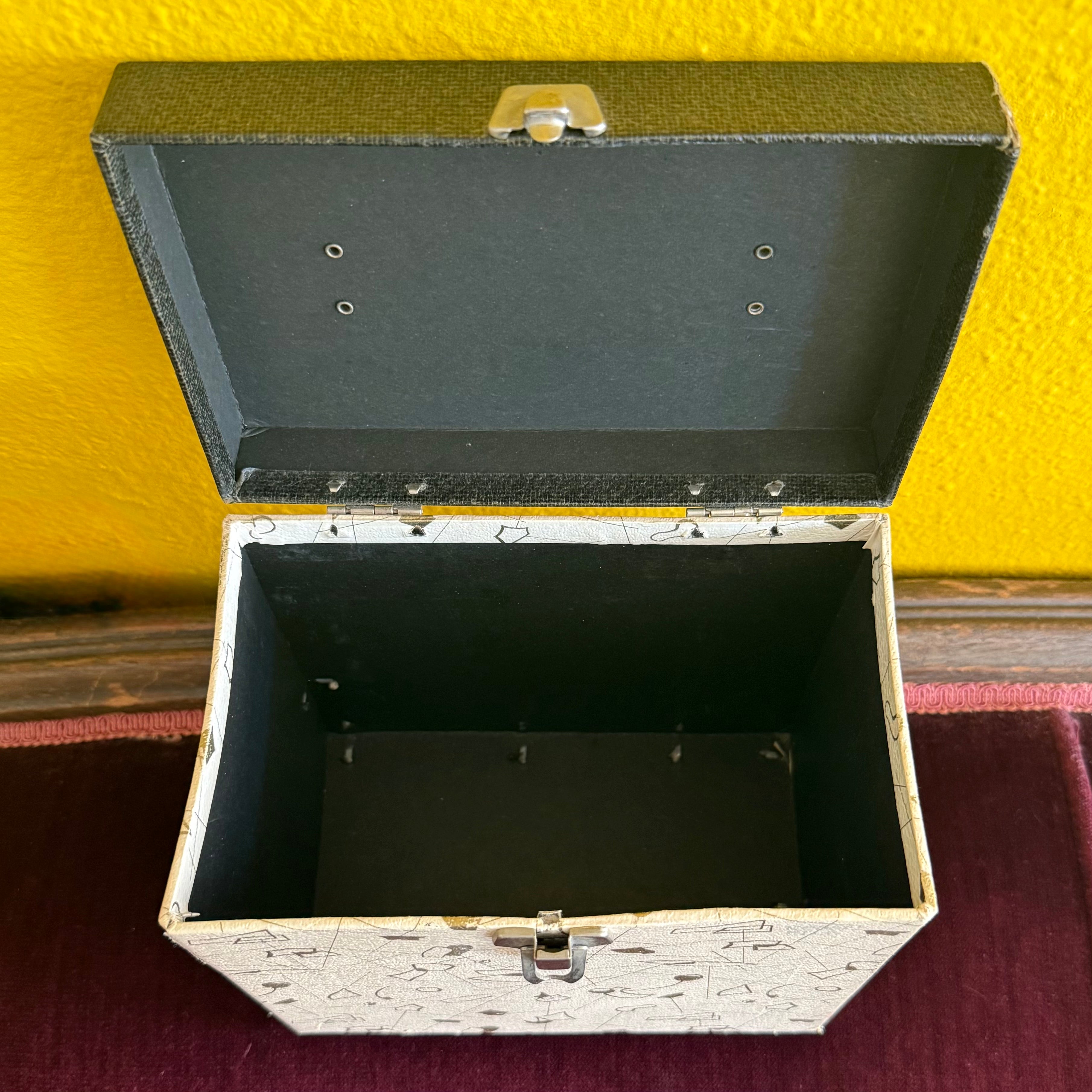 Vintage MCM Atomic Design 7” Record Case Platter Pak