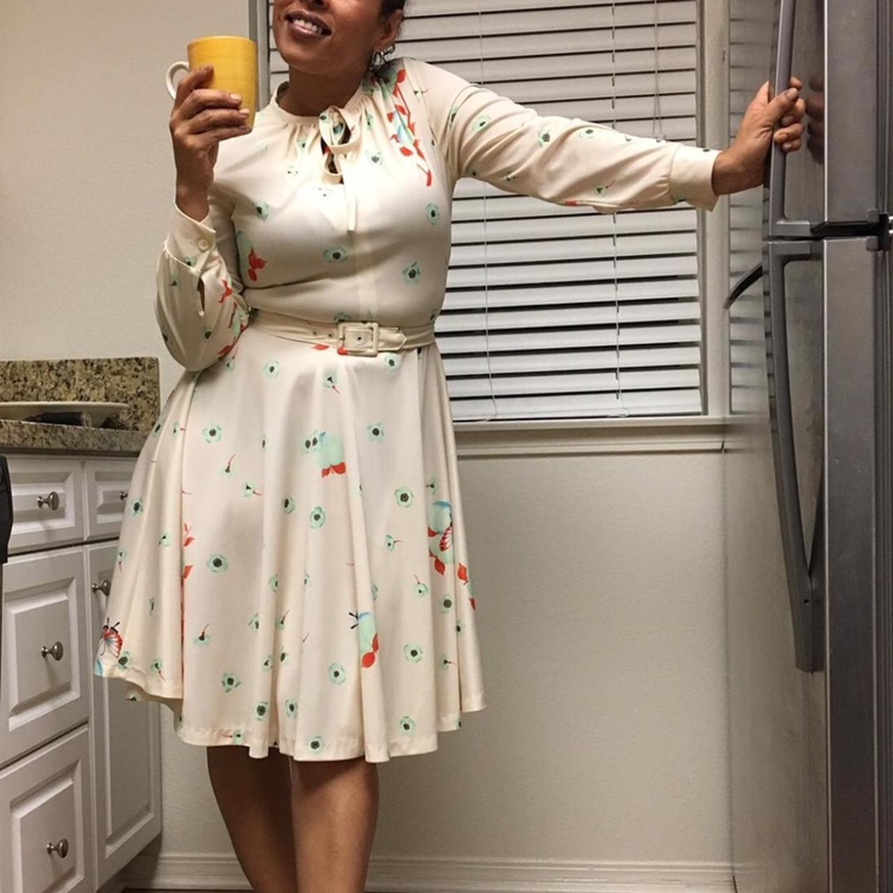 Vintage 1970's Long Sleeve A-Line Dress