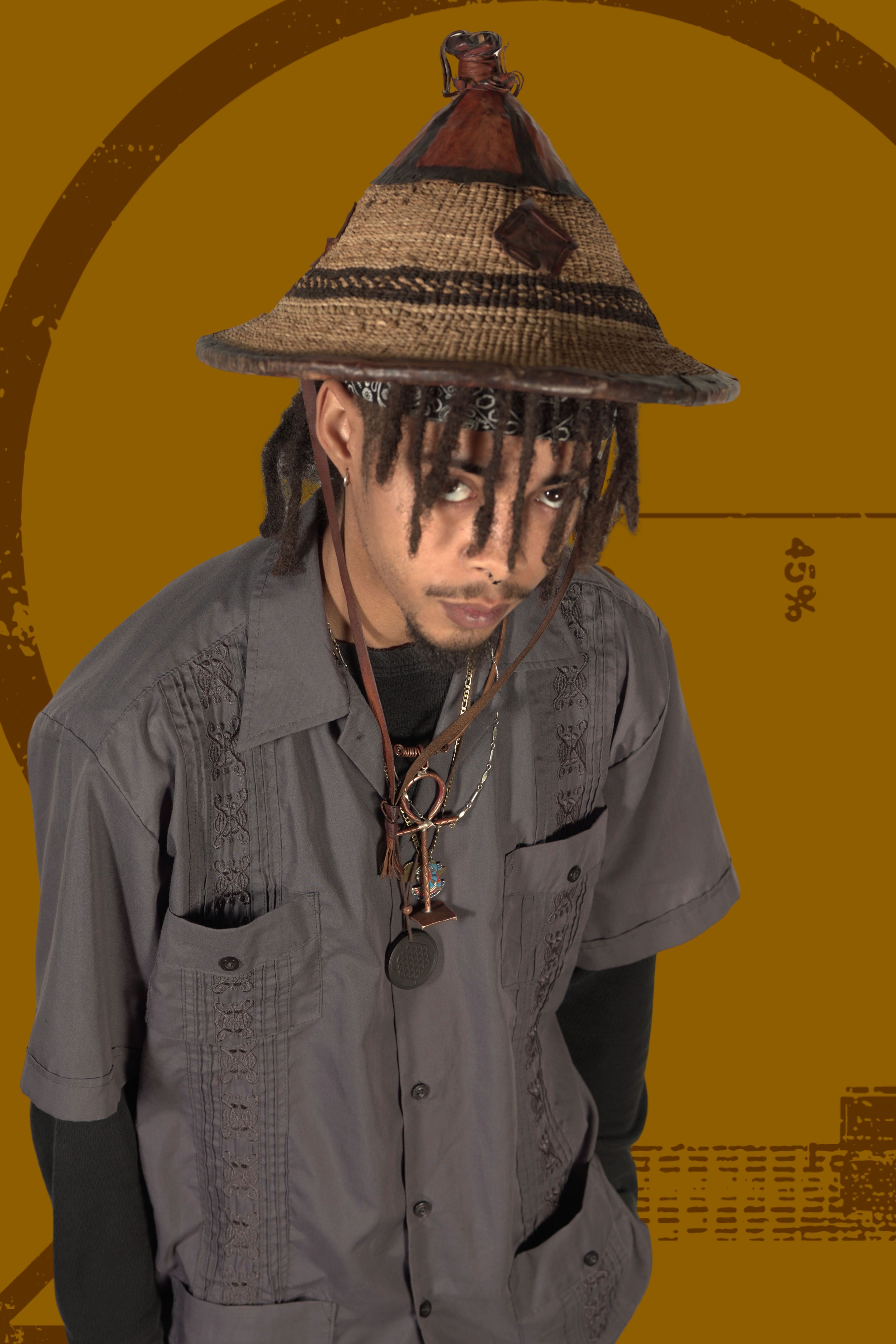 Grey Guayabera Shirt