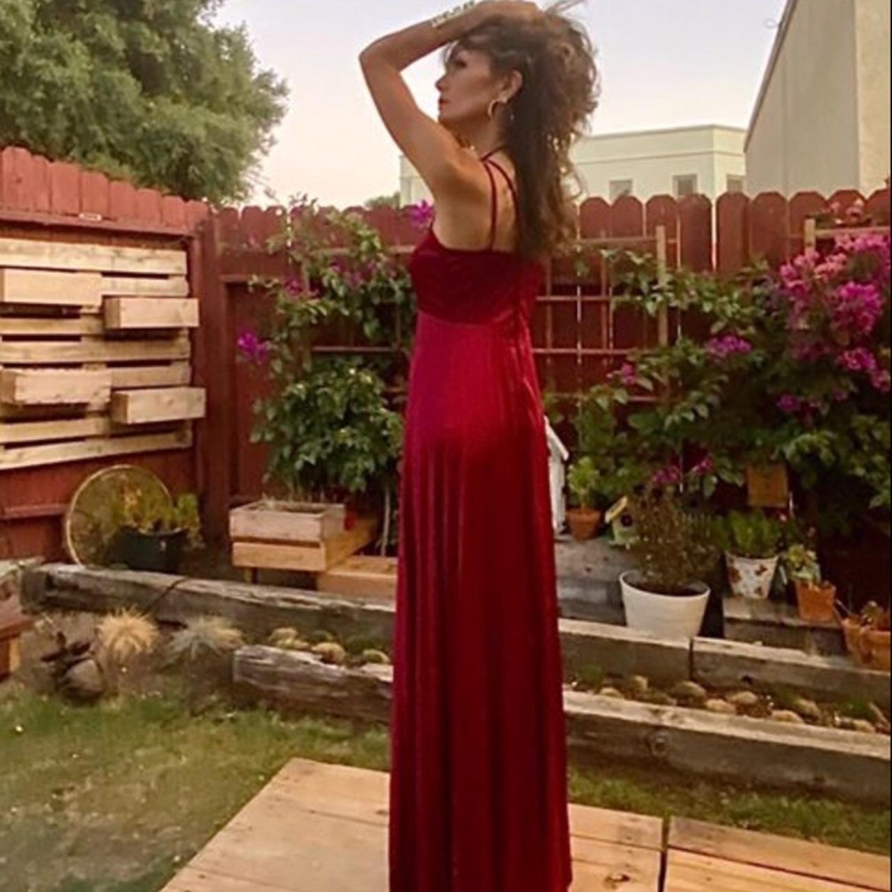 Vintage 1970s Burgundy Gown