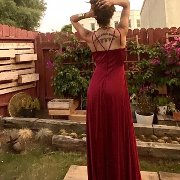 Vintage 1970s Burgundy Gown