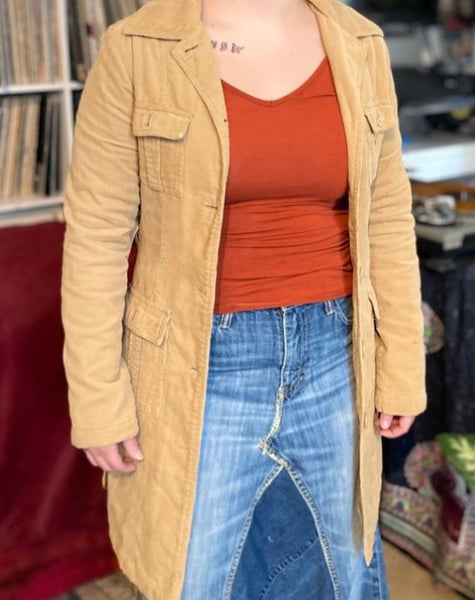 1970’s Style Tan Western Cut Corduroy Jacket