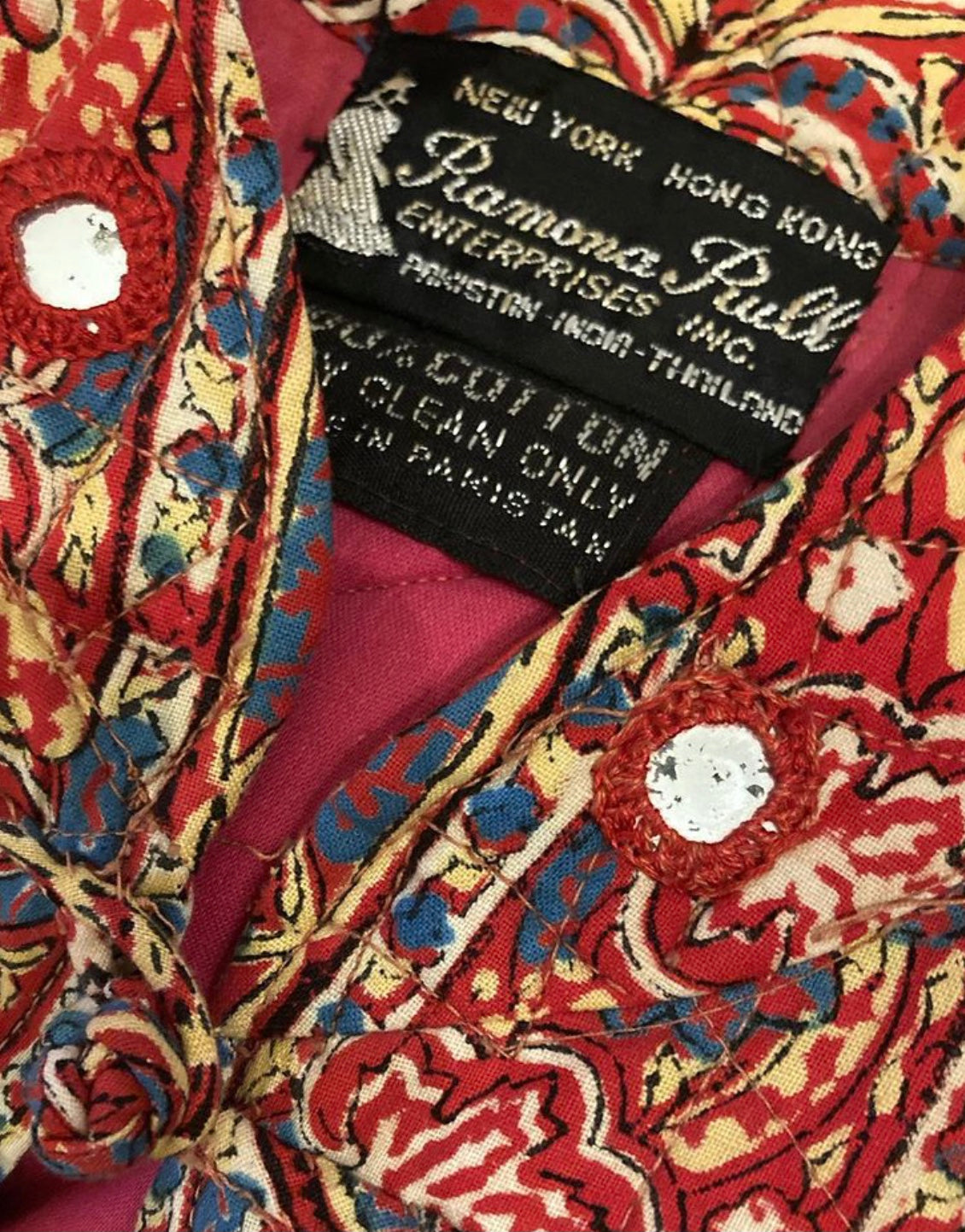 Ramona Rull 70’s Red Quilted Jacket