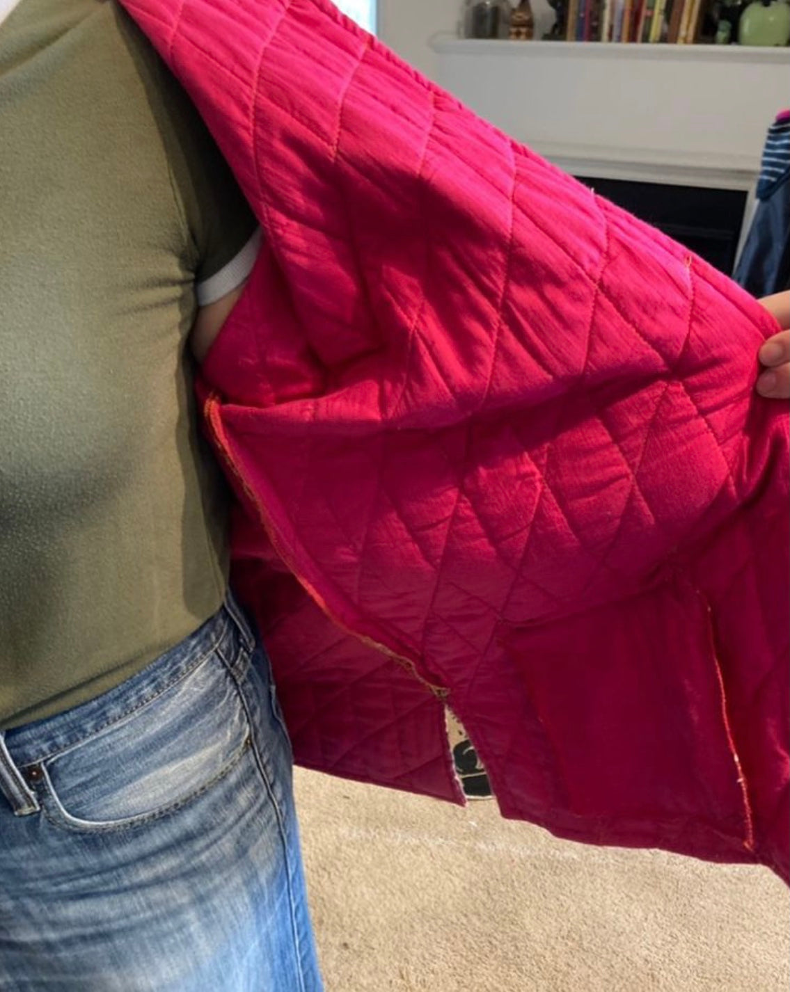 Ramona Rull 70’s Red Quilted Jacket