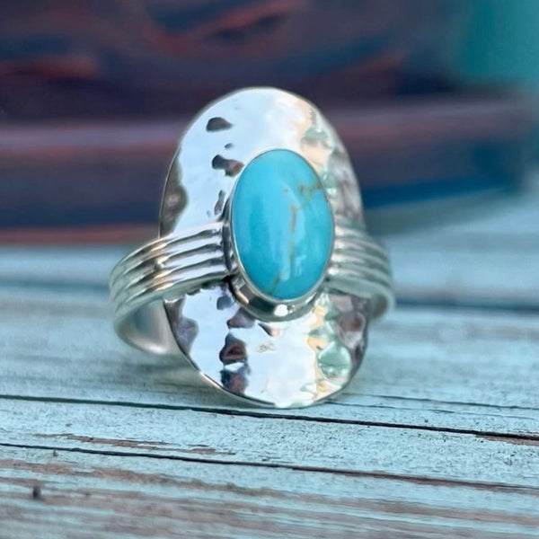 Turquoise Gemstone & Sterling Silver Ring