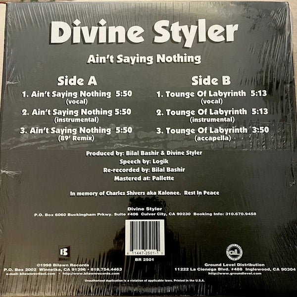 Ain't Saying Nothing - Divine Styler