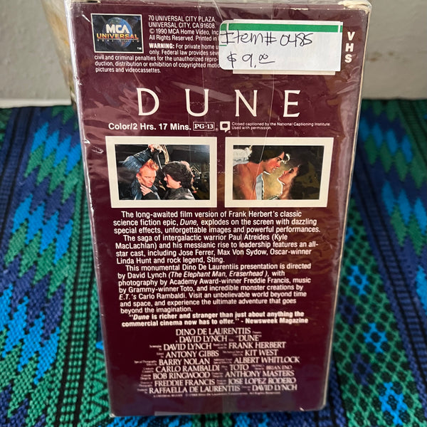 Vintage Dune 1984 VHS