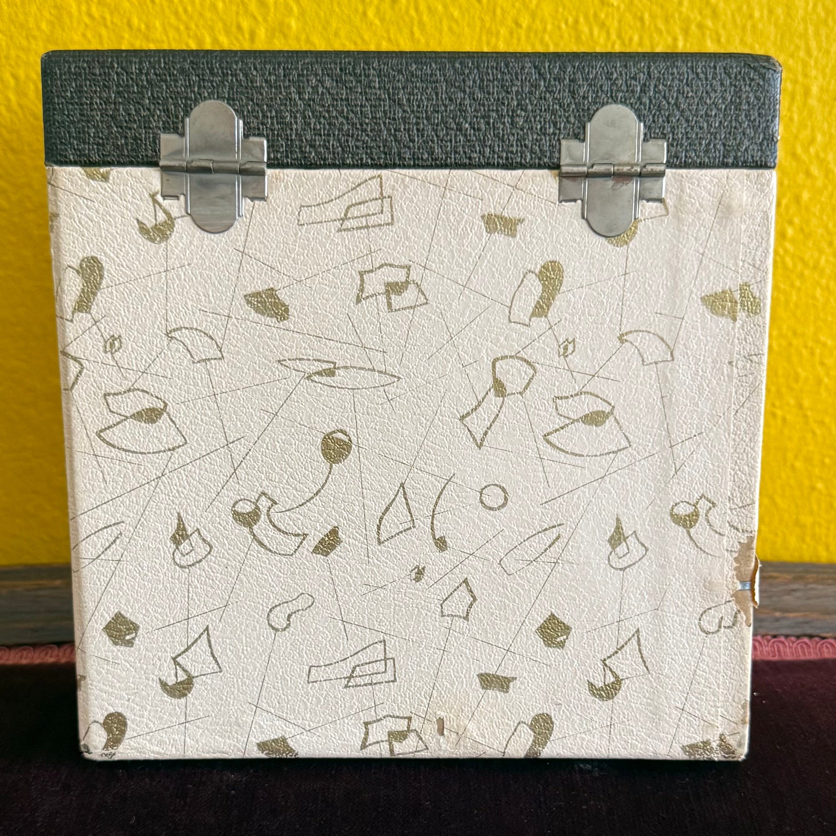 Vintage MCM Atomic Design 7” Record Case Platter Pak