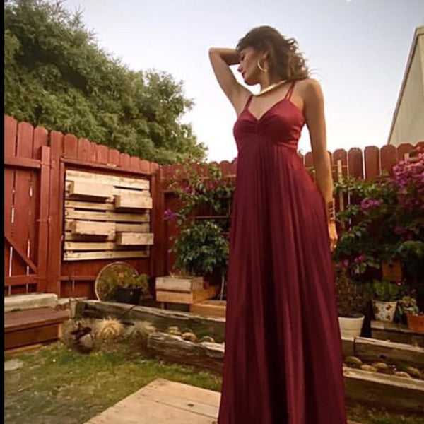 Vintage 1970s Burgundy Gown