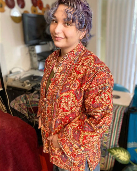 Ramona Rull 70’s Red Quilted Jacket