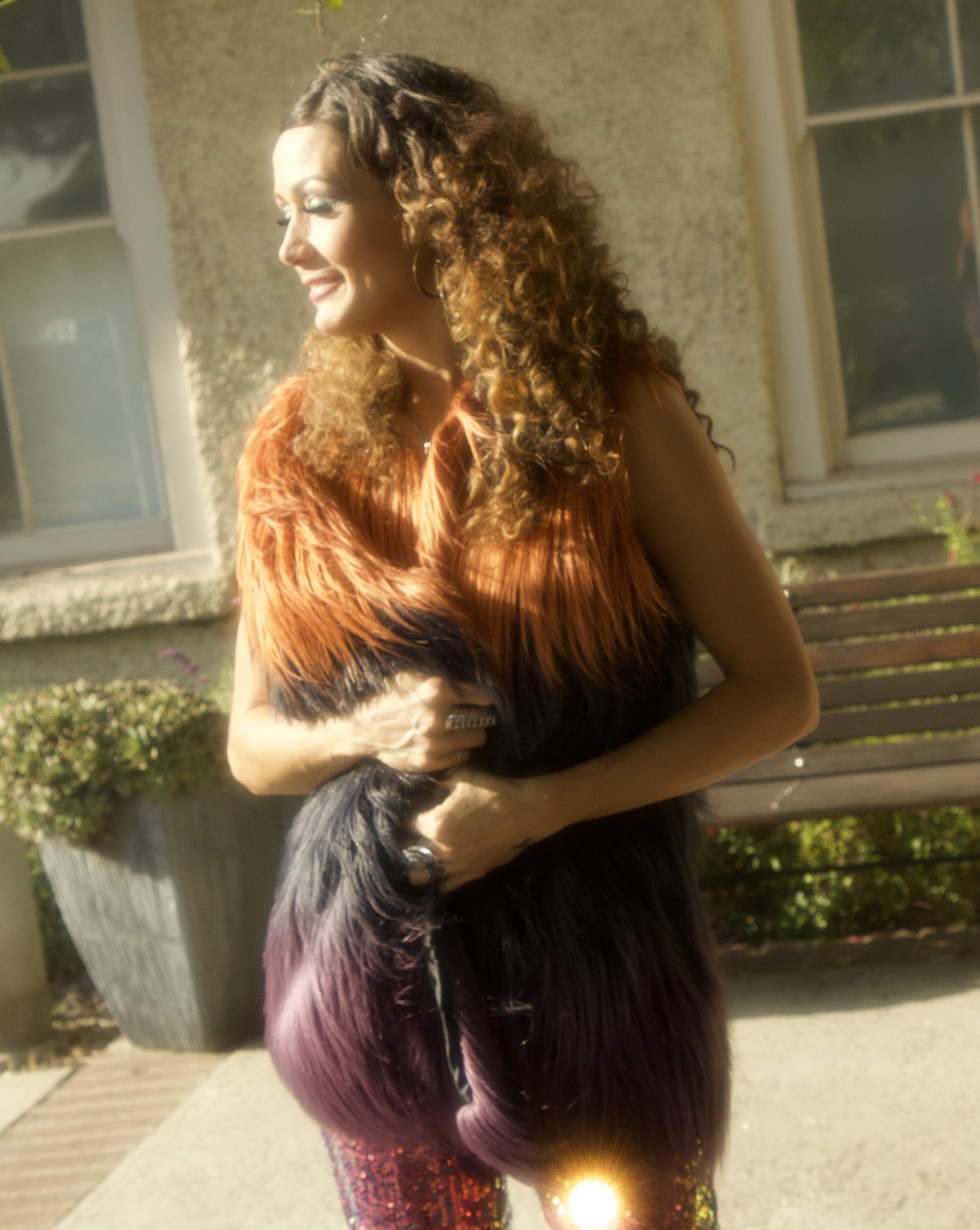 Faux Fur Ombré Vest by: Fever