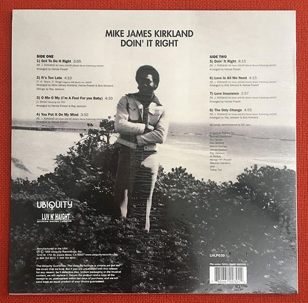 Mike James Kirland "Doin' it Right" 12' Vinyl