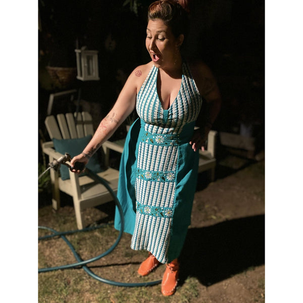 Vintage Halter Midi Dress